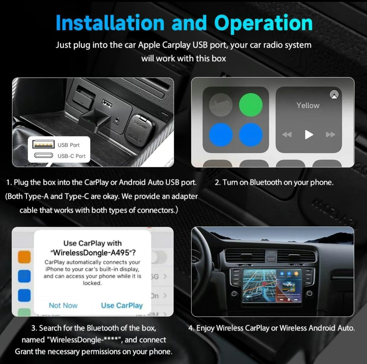 Wireless CarPlay adapter