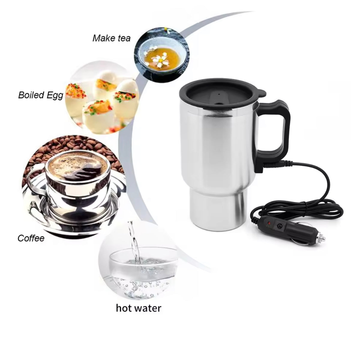 Electric heated coffee cup
